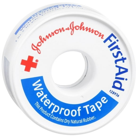 JOHNSON & JOHNSON Red Cross First Aid Waterproof Tape 1 Inch X 10 Yards 10 Yards (Pack of 6)