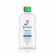 JOHNSONS Baby Oil, Aloe Vera & Vitamin E 14 oz Pack of 2