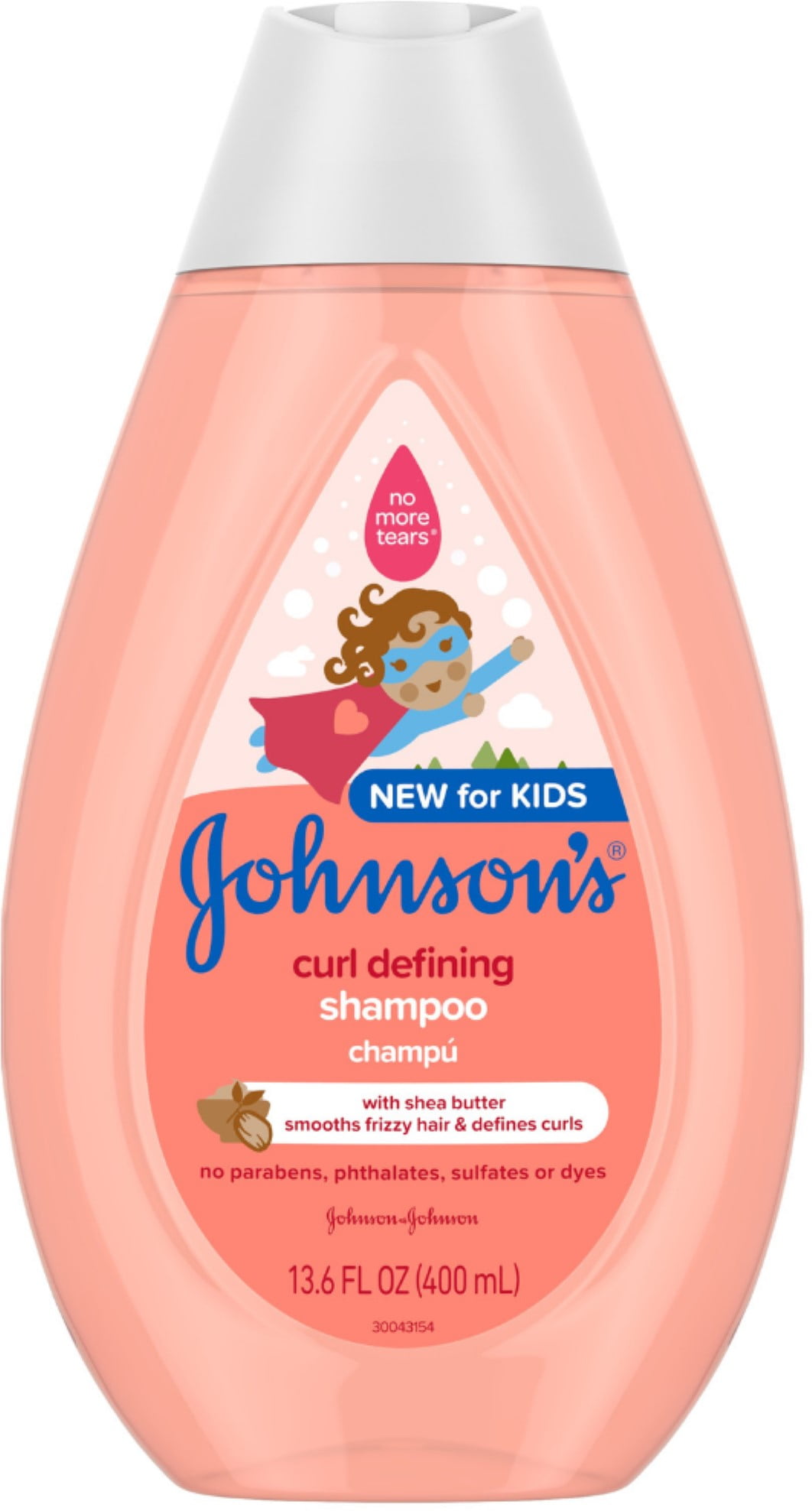 JOHNSON'S CurlDefining TearFree Kids' Shampoo with Shea Butter 13.6 oz (Pack of 3)