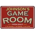 thumbnail image 1 of JOHNSON'S Game Room Sign Vintage Look 16 x 24 Matte Finish Metal 116240001230, 1 of 1