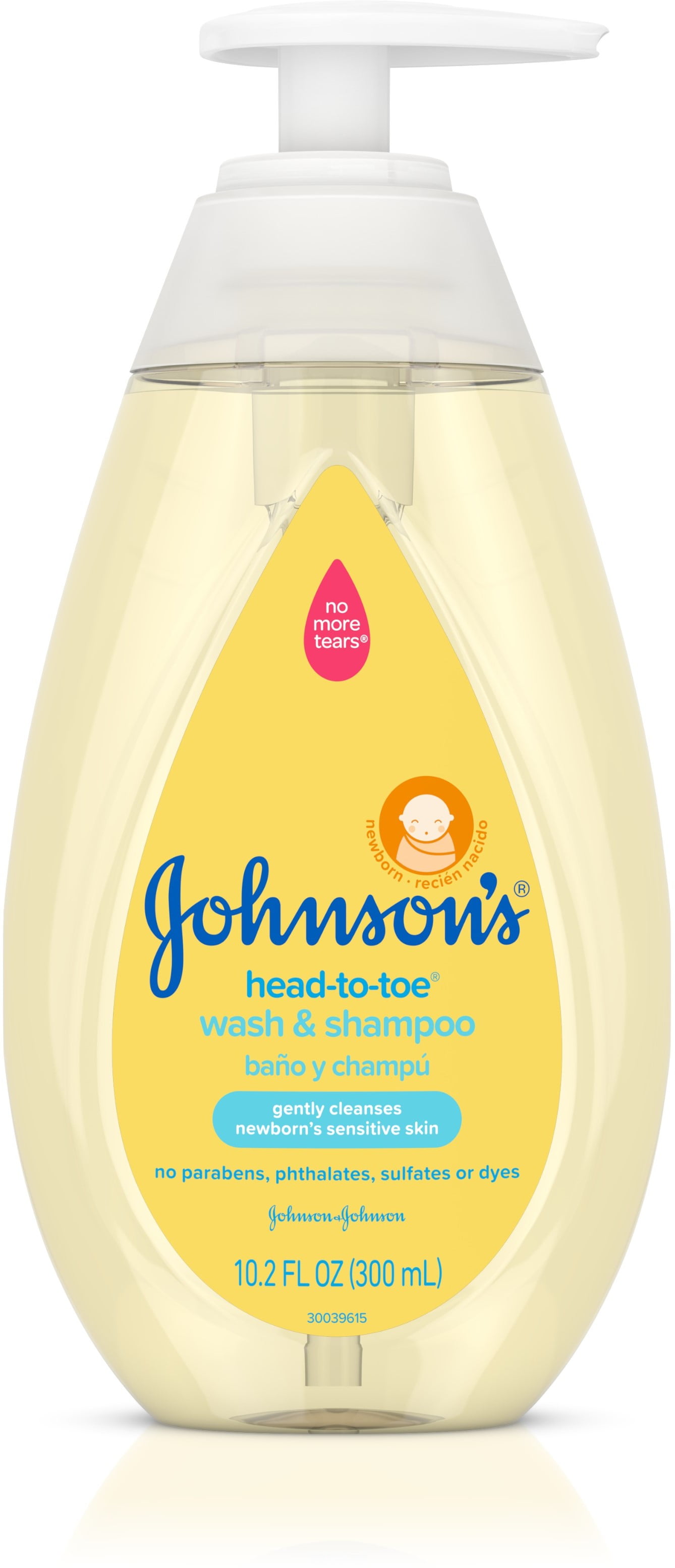 JOHNSON'S Head To Toe Gentle Tear Free Baby wash & Shampoo for baby Sensitive skin 10.2 oz (Pack of 2)