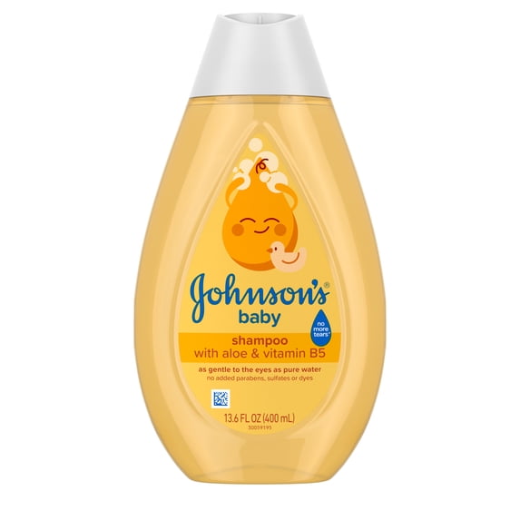 JOHNSON'S Tear Free Baby Shampoo with Aloe & Vitamin B5, Tear-Free, 13.6 fl. oz (Pack of 2)