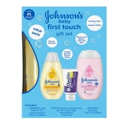 Johnsons Baby First Touch Gift Set, Baby Bath & Skin Products, 3 Items