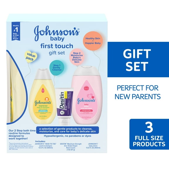 Johnson's baby First Touch Gift Set, Baby Bath & Skin Products, 3 items