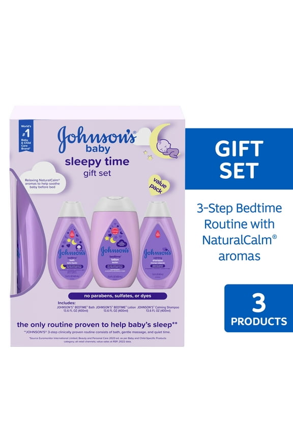 Sleepy Time Relaxing Baby Bedtime Gift Set, 3 Items
