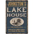 thumbnail image 1 of JOHNSTON'S Lake House Blue Cabin Home Decor Gift 12x18 Metal 112180038207, 1 of 1