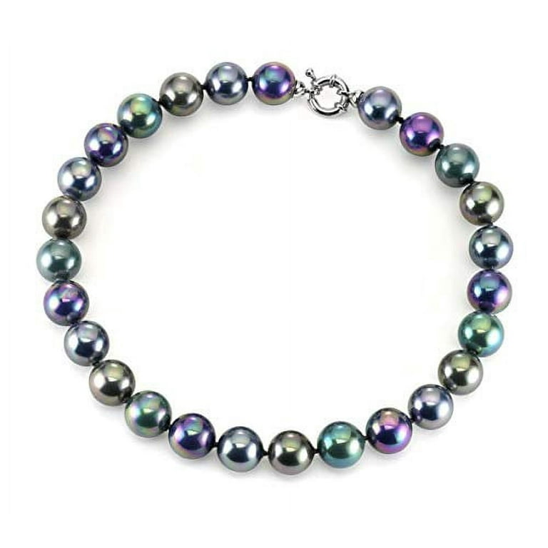 JOIA DE MAJORCA, 14mm 18 inch Tahitian Hues Pearl Necklace, Multi