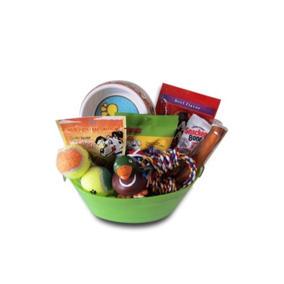 JOICE Dog Gift Basket Treats Crewing Toy Set