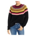 thumbnail image 1 of JOIE Womens Black Printed Long Sleeve Crew Neck Sweater XXS, 1 of 2