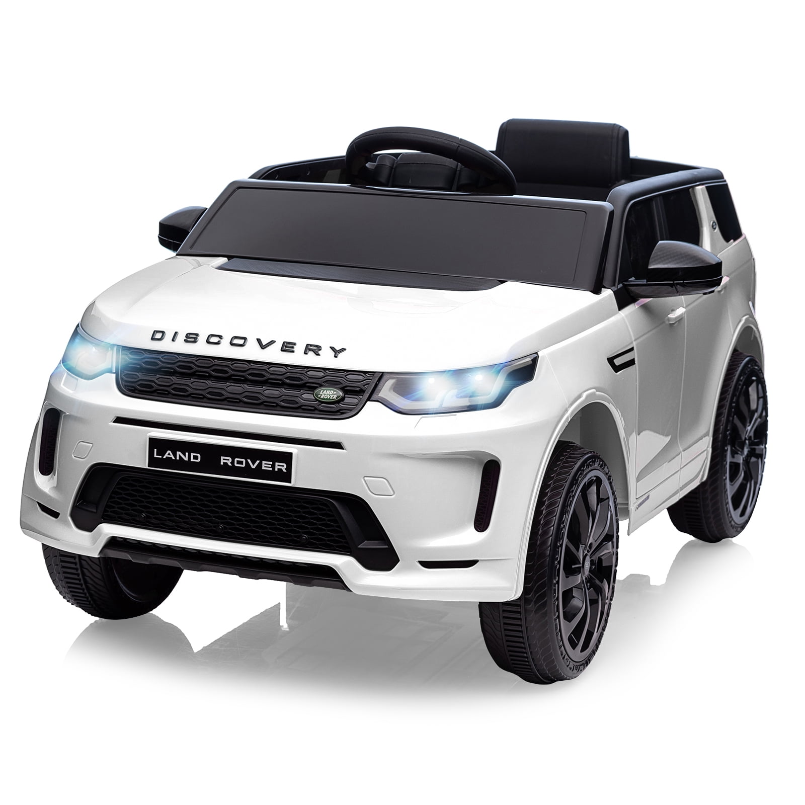 JOINATRE 12V Licensed Land Rover Ride On Car, Battery Powered Car w/ Parent  Remote Control, LED Light, Horn, Music,Bluetooth, Kids' Electric Vehicles  White, Gift for Boys Girls 