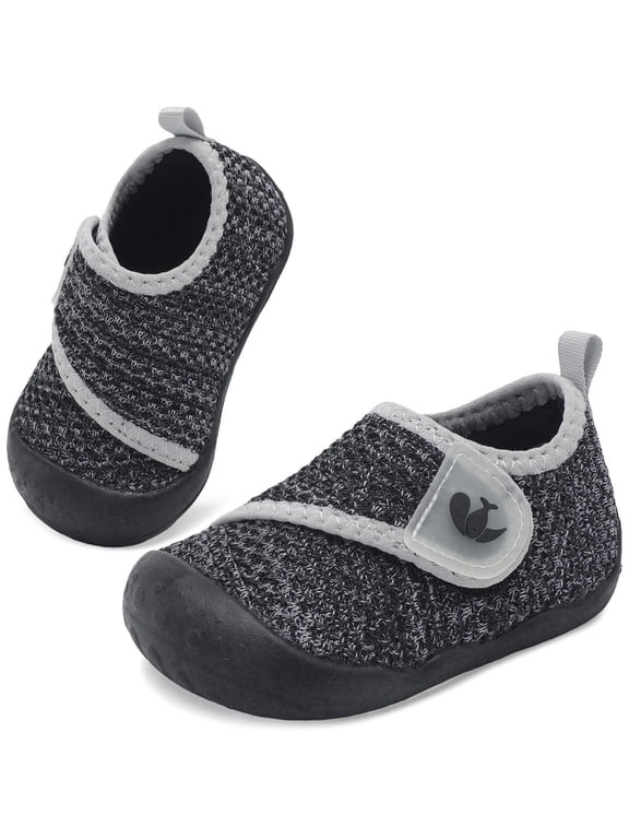 Baby First Walking Shoes for Boys Girls Infant Wide Barefoot Crib Shoe Lightweight