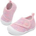 thumbnail image 1 of JOINFREE Baby First Walking Shoes for Boys Girls Infant Wide Barefoot Crib Shoe Lightweight, 1 of 7