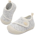 thumbnail image 1 of JOINFREE Baby First Walking Shoes for Boys Girls Infant Wide Barefoot Crib Shoe Lightweight, 1 of 7