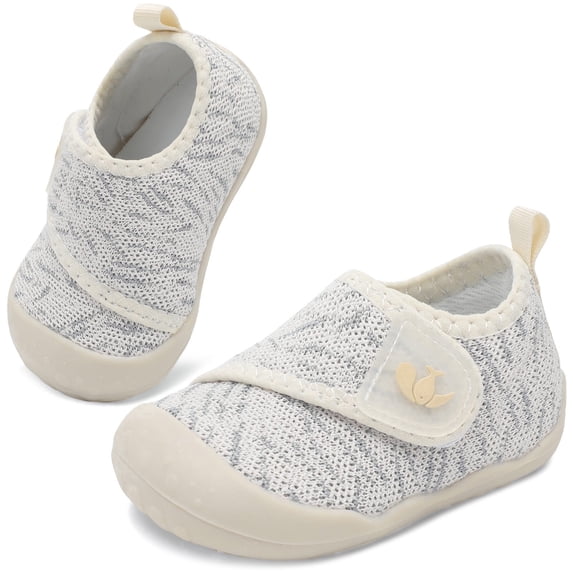 JOINFREE Baby First Walking Shoes for Boys Girls Infant Wide Barefoot Crib Shoe Lightweight