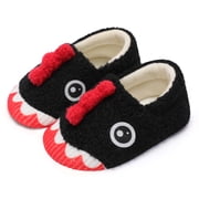 JOINFREE Toddler Girls Boys Fuzzy Slippers Wide Toe Box Warm House Slippers