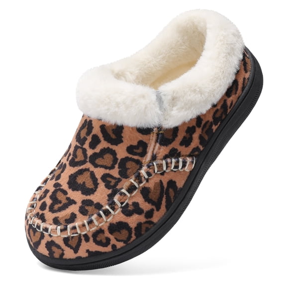 JOINFREE Kids Boys Girls Slippers Memory Foam Fuzzy Slip-On House Shoes Indoor Outdoor
