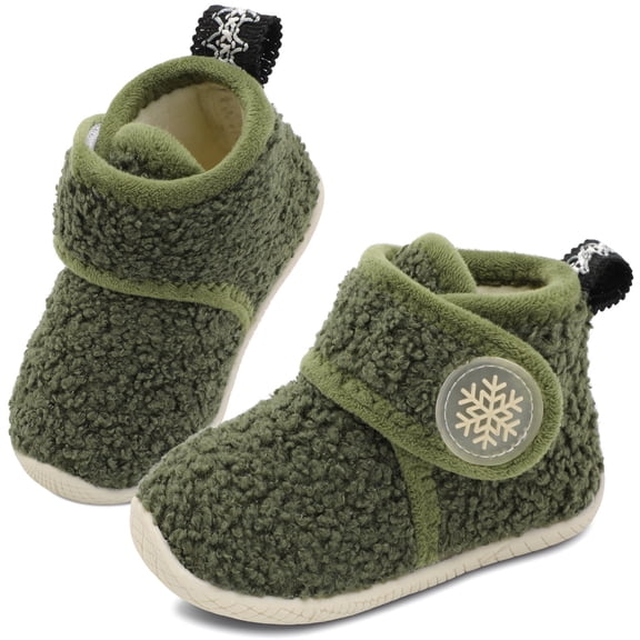 JOINFREE Toddler Boys Girls Slippers Booties Cozy Winter Warm House Shoes