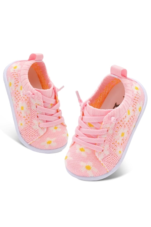 Baby Walk Knit Breathable Shoes for Boys Girls Toddler Barefoot Slip On Sock Shoes