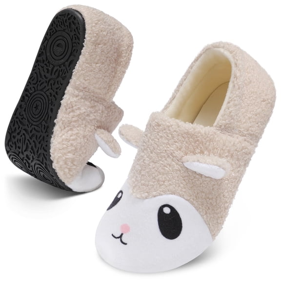 JOINFREE Women Wide Slippers Soft Rubber Sole Winter Slippers Indoor Outdoor