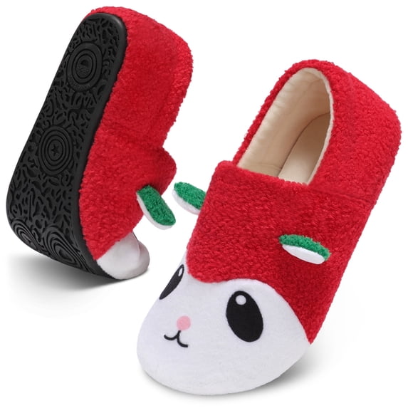 JOINFREE Women Wide Slippers Soft Rubber Sole Winter Slippers Indoor Outdoor