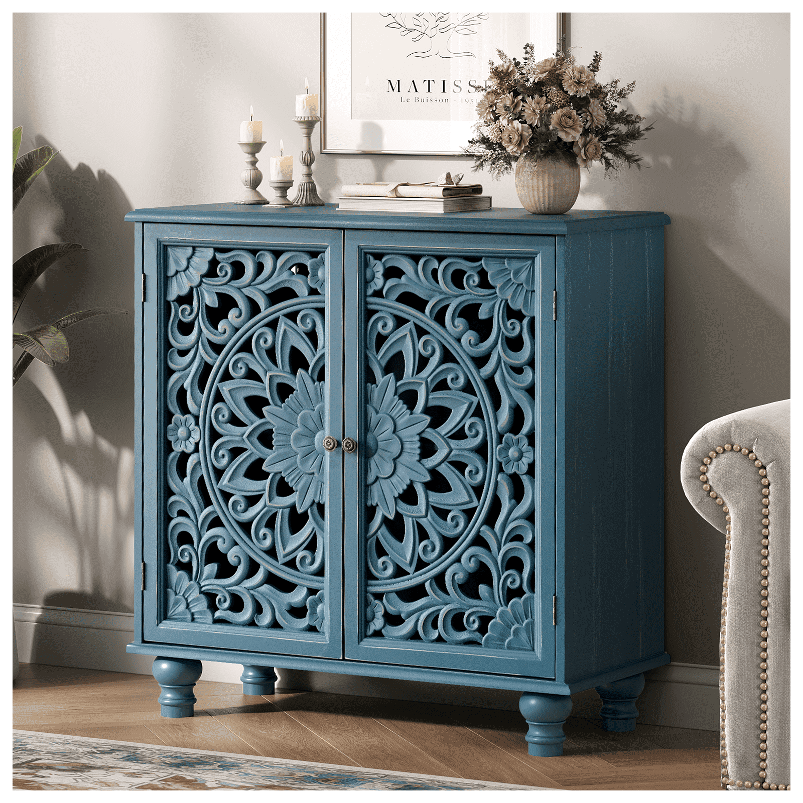 JOINICE Accent Storage Cabinet with Doors,Sideboard Buffet Cabinet
