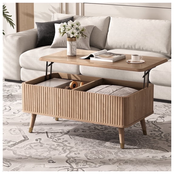 Small Rectangular Key JOINICE Lift Top Coffee Table with Storage,Small Rectangle Center Table ...