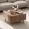 thumbnail image 1 of JOINICE Lift Top Coffee Table with Storage, Mid Century Modern Wooden Square Center Table,for Living Room, Walnut, 1 of 9