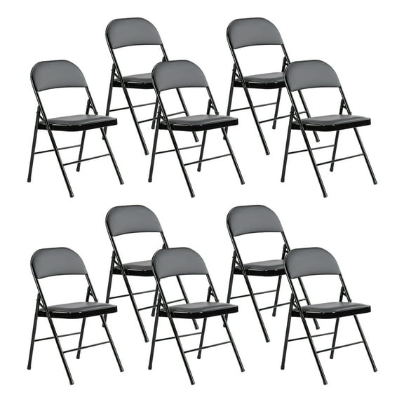JOINSUN 10 Pcs Plastic Folding Chair Portable and Space-Saving Seating Solution for Indoor and Outdoor Use
