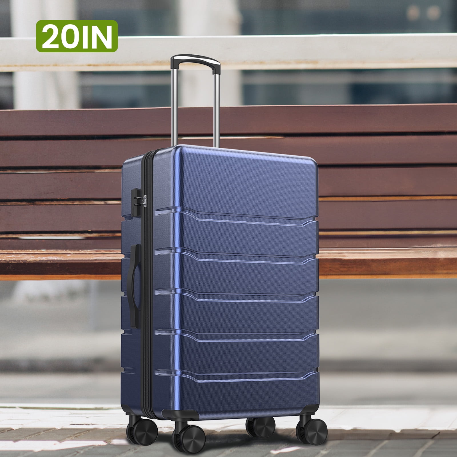 JIOABL 20 Inch Carry On Luggage Expandable Hardside Suitcases with ...