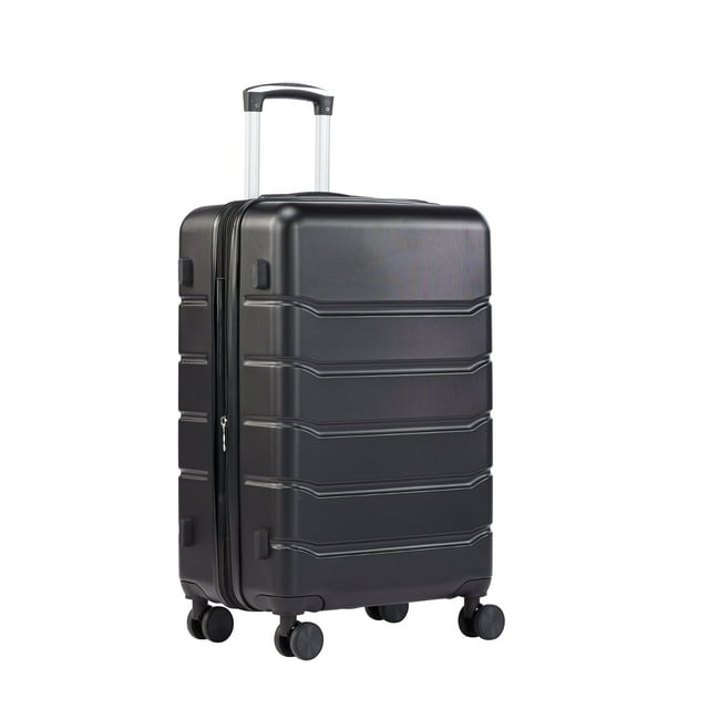 JOINSUN 20 inch Carry on Luggage, Hard Shell ABS Suitcase with Double Spinner Wheels, Lightweight Expandable Rolling Suit Case with TSA Lock, Black