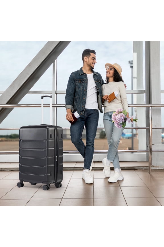 20 inch Durable and Stylish Luggage,Hard Shell Expandable Double Spinner Rolling Wheels Suitcase