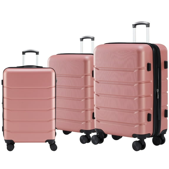 JOINSUN 3 Pcs Durable and Stylish Luggage, Perfect for Your Globetrotting Needs, Pink