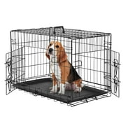 JOINSUN 30" Dog Crate, Portable Double-Door Cage with Divider Panel for Medium Dogs, Indoor, Outdoor