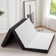 thumbnail image 1 of JIOABL 4 Inch TwinXL Size Tri-fold Memory Foam Mattress, Portable Foldable Floor Bed with CertiPUR-US Certified, White, 1 of 5