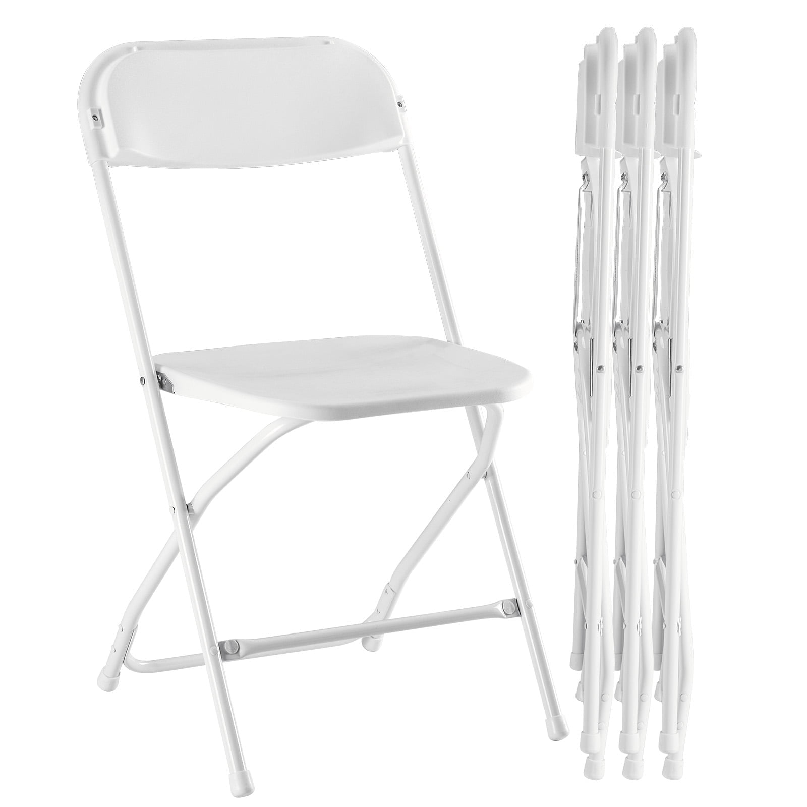 JIOABL 4-Piece Folding Chair Set with Non-Slip Feet, 330 lbs. Weight Capacity, for Home and Office Use, for Indoor and Outdoor Activities, White