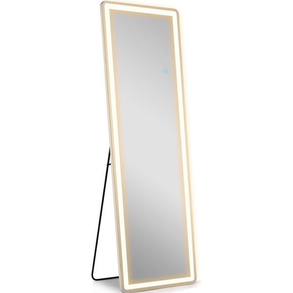 MCQ 60"x 16" Rectangle Full Length LED Mirror for Adult, 3 Color Modes for Bedroom Cloakroom