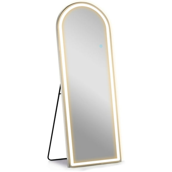 MCQ 71"x 26" Arched Full Length LED Mirror , 3 Color Modes for Bedroom Cloakroom