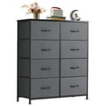 thumbnail image 1 of JOINSUN 8 Drawers Dresser, Storage Organizer Units for Clothing, Closet, Fabric Bins, Wood Top, Steel Frame, Lightweight, Gray, 1 of 6