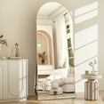 thumbnail image 1 of MCQ Arched Full Length Mirror 71"x26" Full Body Mirror Floor Mirrors, Gold, 1 of 6
