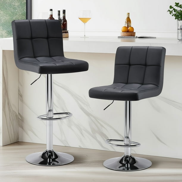 edx Bar Stools Set of 2 with PU Leather,…