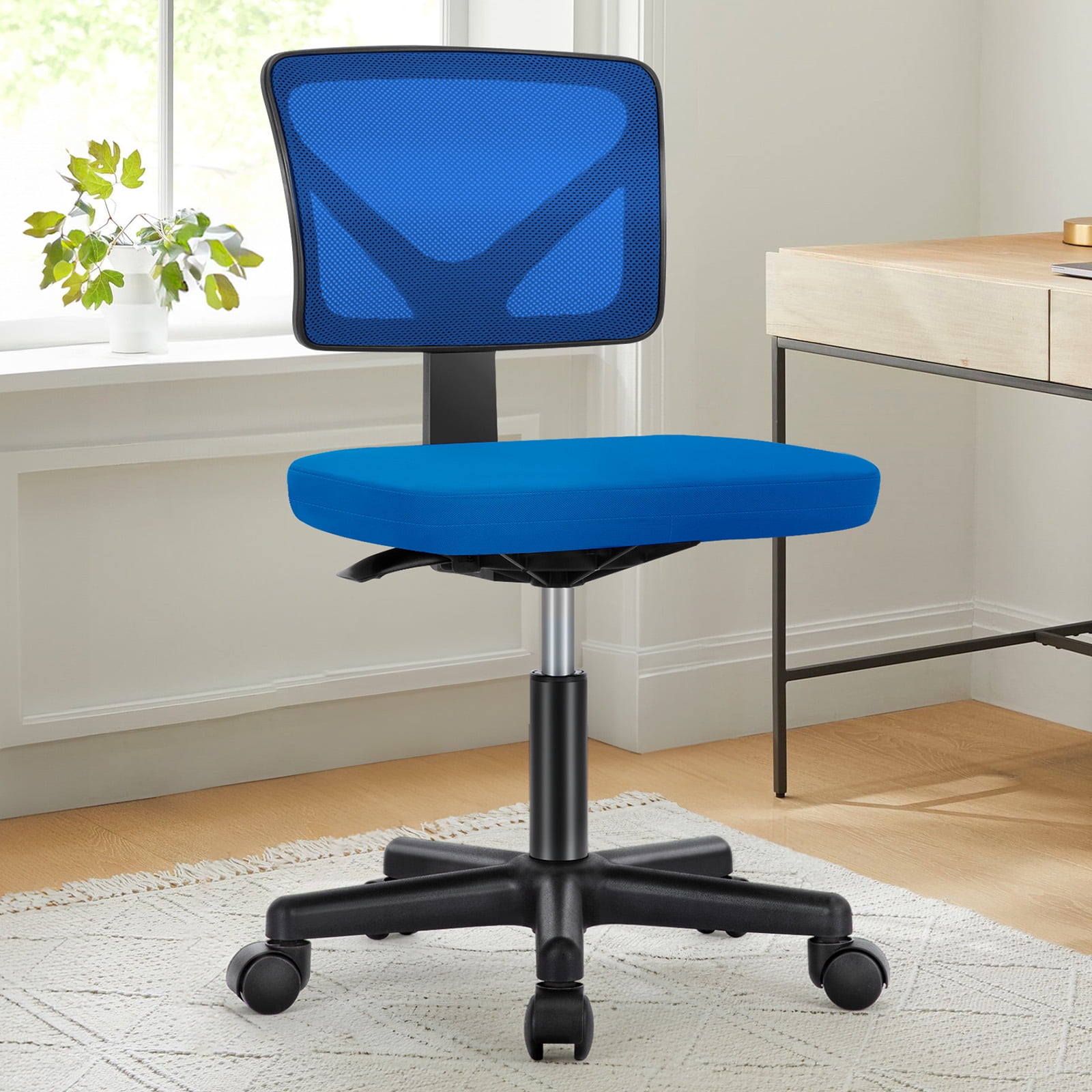 JOINSUN Desk Chair with Lumbar Support & Adjustable Height, 200 lb. Capacity, Blue