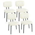 thumbnail image 1 of edx Dining Chairs Set of 4, Mid Century Modern Kitchen Chairs with Faux Leather for Kitchen, Living Room, Beige, 1 of 9