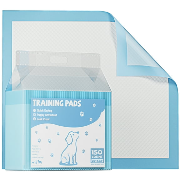 JOINSUN Dog Training Pads, 22" x 22" Disposable Puppy Pee Pads, 150 Count, Large, 6-Layer Leakproof Absorbent, Bulk Pack