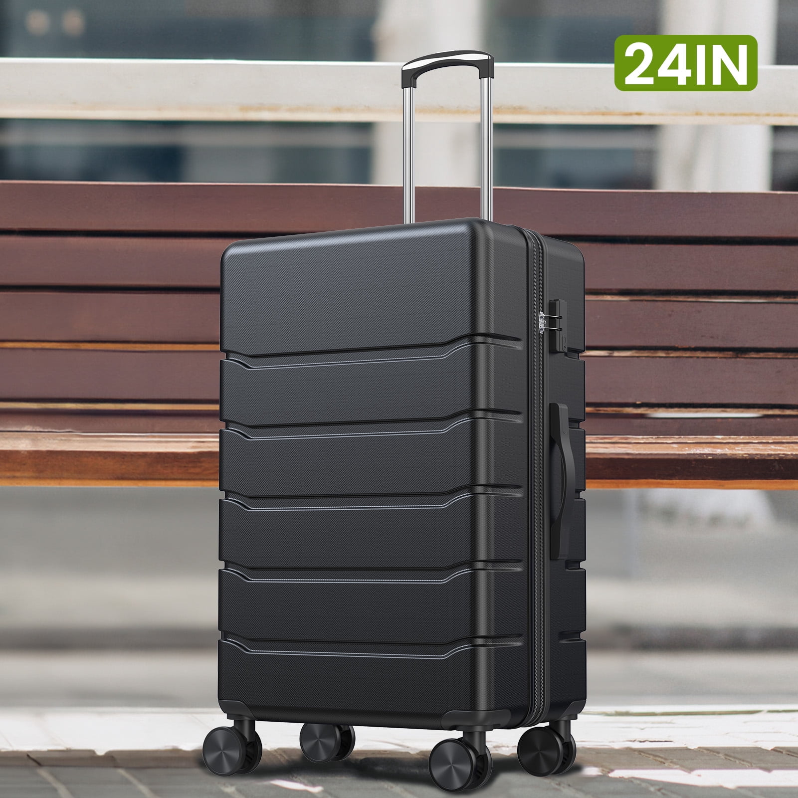 Premium 24'' Hardshell Spinner Suitcase with TSA Lock - Green