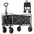 thumbnail image 1 of JOINSUN Heavy Duty Wagon Cart with All-Terrain Wheels, Collapsible for Sand, Beach, Gardening, Black, 1 of 8