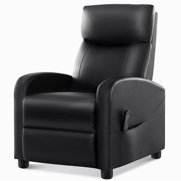 MCQ Recliner Sofa, Adjustable Comfort Footrest for Living Room, Lounge, Bedroom, Black
