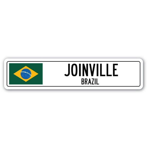 JOINVILLE BRAZIL Street Sign Brazilian flag city country road wall gift
