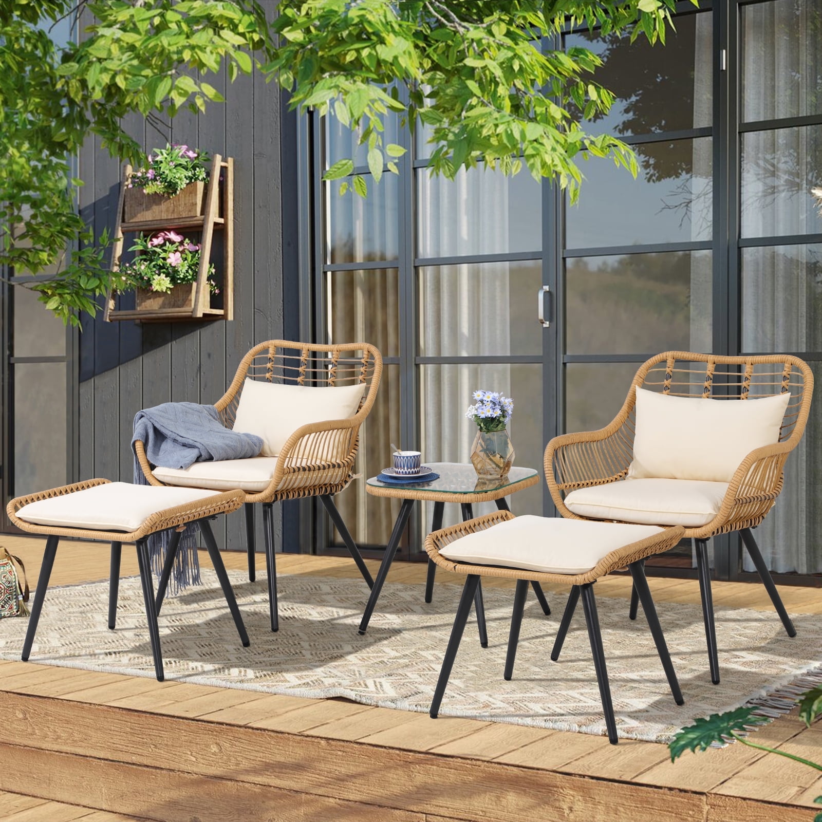 Small wicker patio table sale