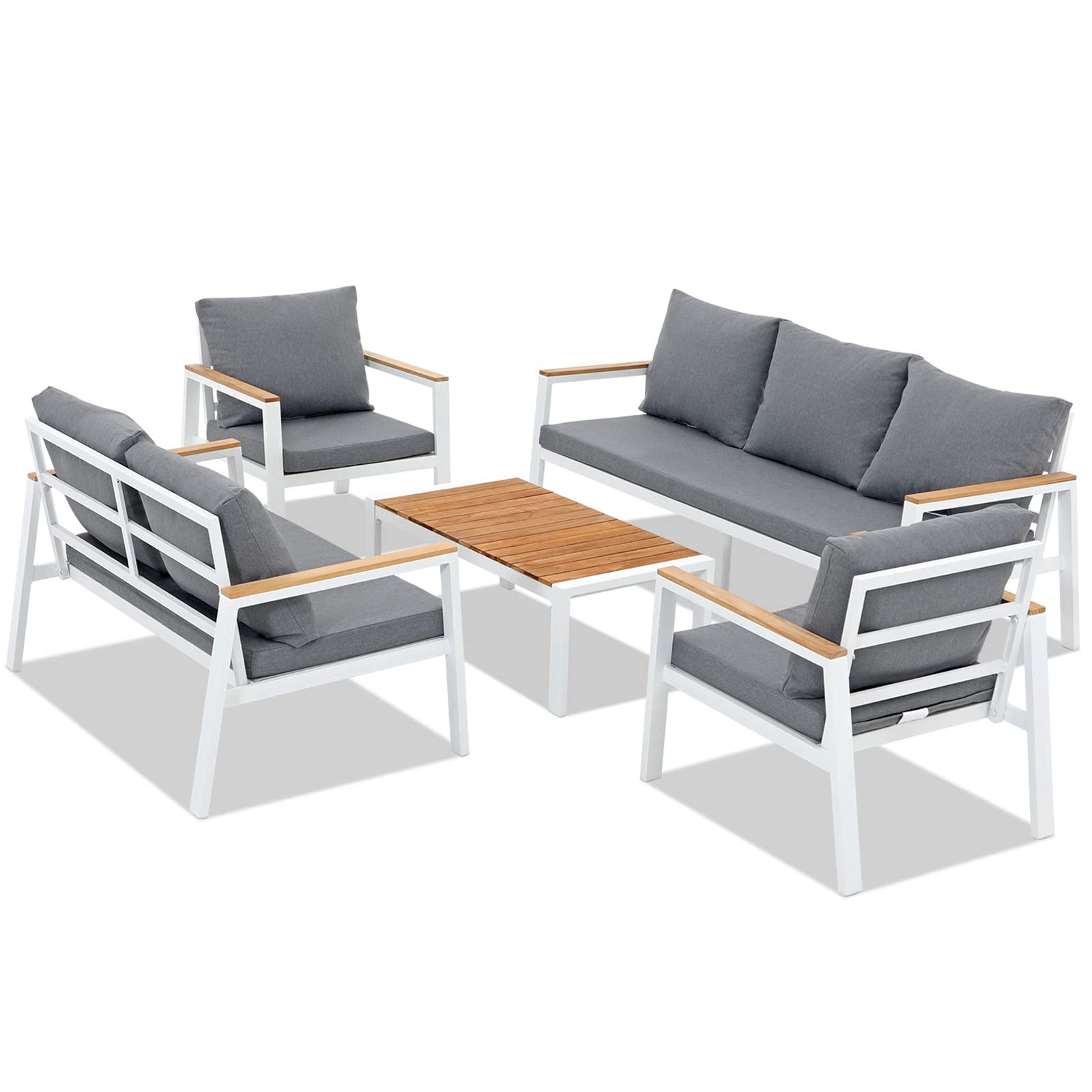 Aluminum teak 2024 outdoor furniture