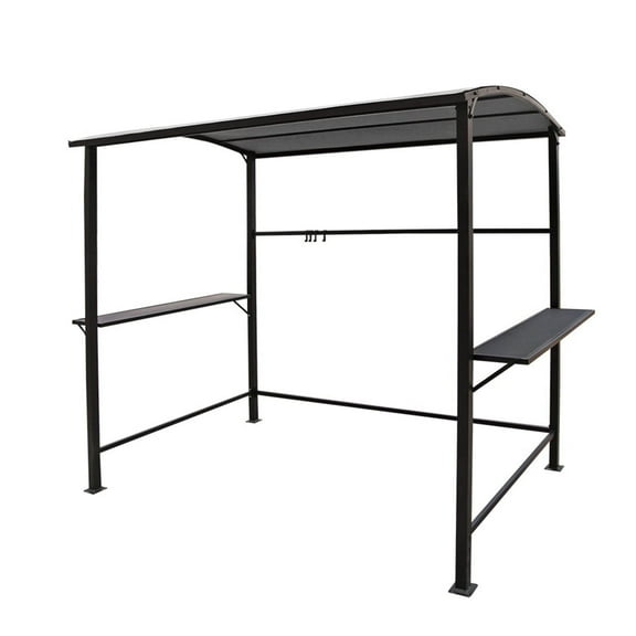 JOIVI Grill Gazebo 8FT x 4.6FT Outdoor Gazebo Patio Gazebo Canopy Grill BBQ, Gray